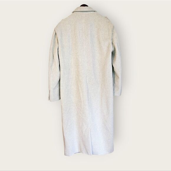 4th + Reckless Seana Boxy Long Line Oversize Menswear Inspired Trench Coat Tan M - Picture 5 of 12